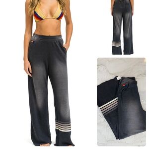 NWT RUGBY STITCH WIDE LEG POCKET SWEATPANTS Grey